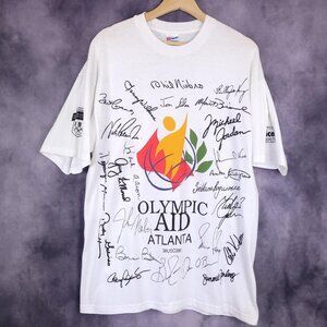 Vintage 90s Atlanta 96 Olympic Aid Olympics Dream Team Michael Jordan shirt
